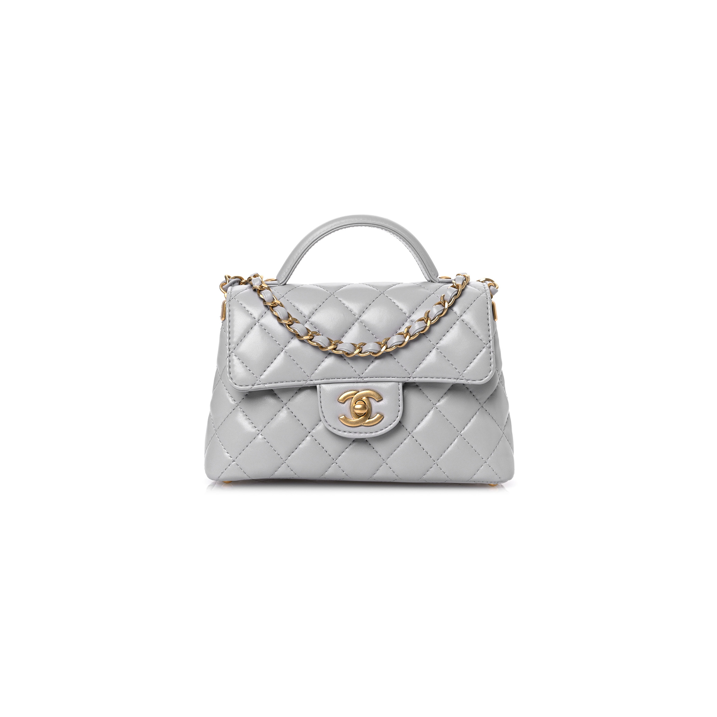 CHANEL TOP HANDLE FLAP BAG AS3467 (20*14*6cm)